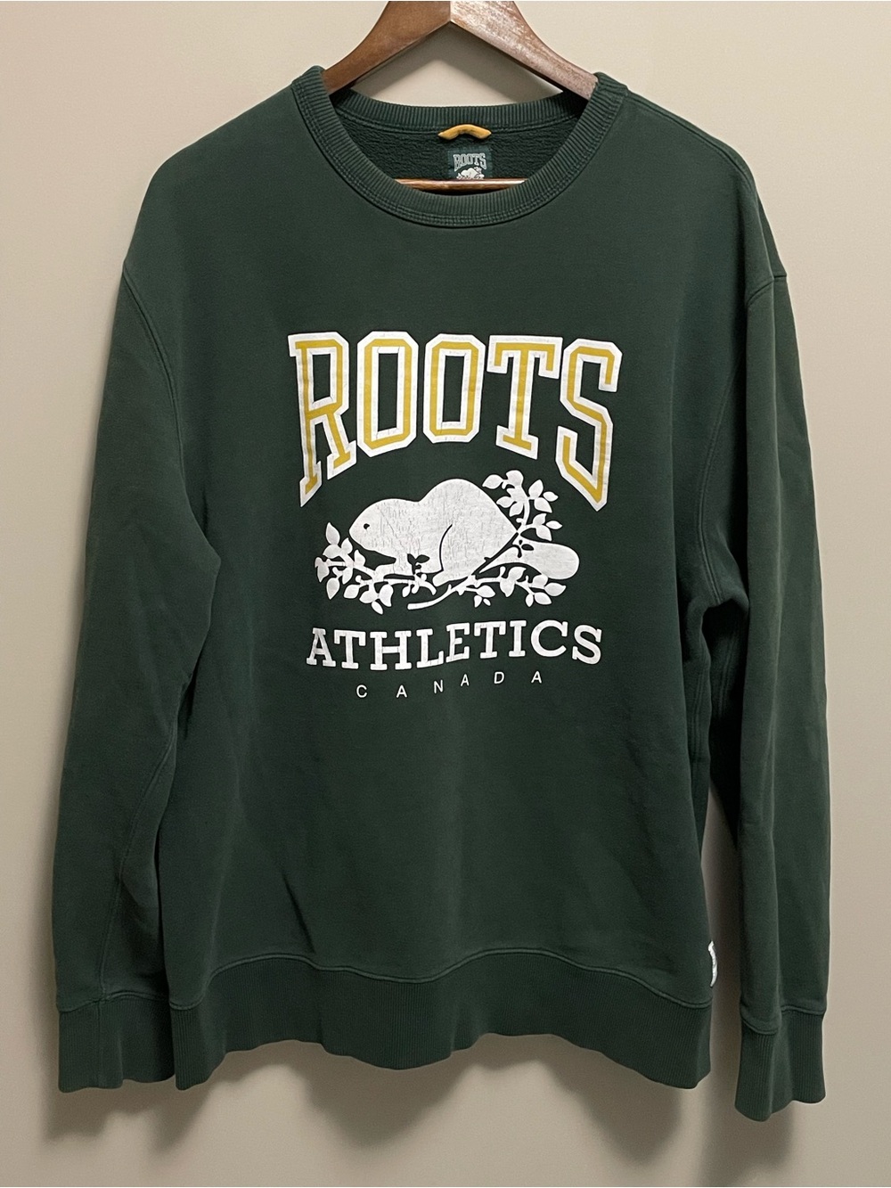 Roots Athletics Green Crewneck Sweatshirt Men Women XXL